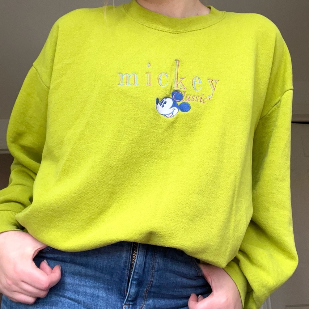 Vintage Disney Co Green Mickey Sweatshirt